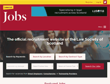 Tablet Screenshot of lawscotjobs.co.uk